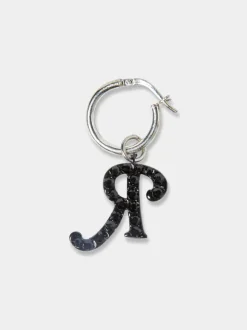Big R Earring With Strass