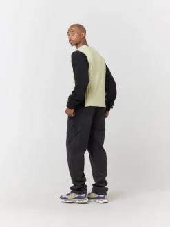 Contrast Panel Wool Cardigan