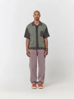 Knit Crochet Short Sleeve Button Down