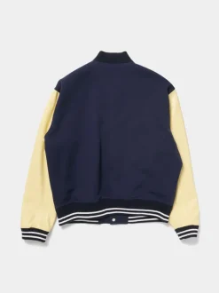 Leather Sleeved Bomber